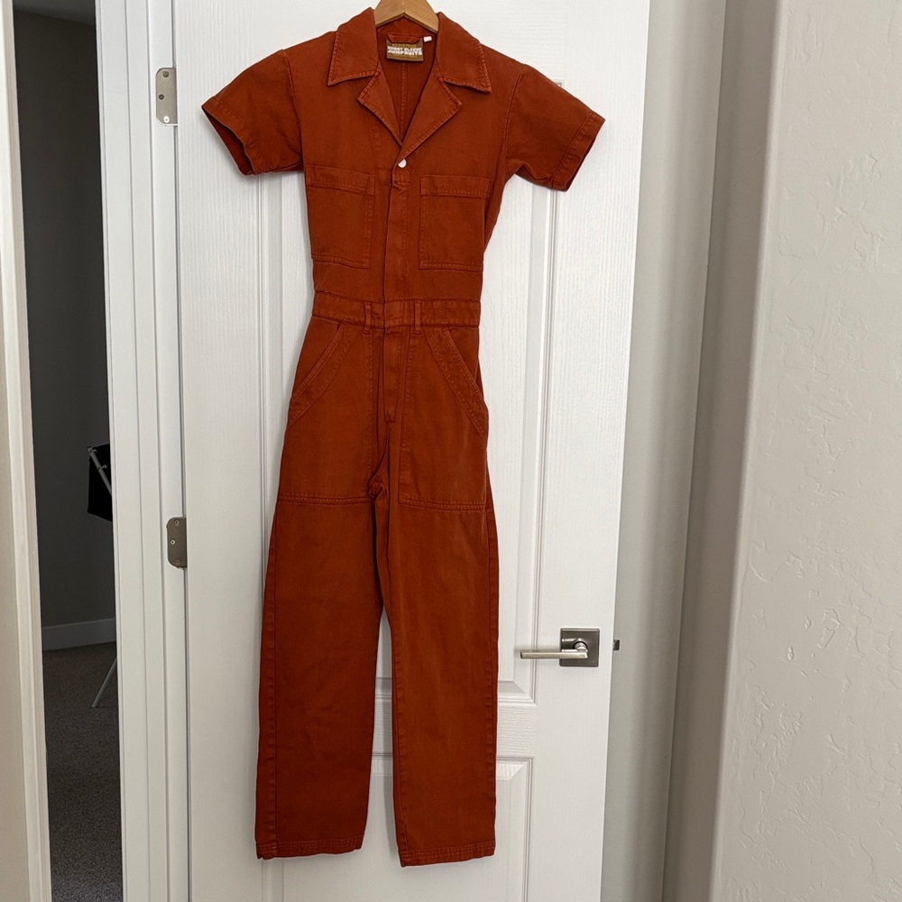 Big Bud Press  Short Sleeved Jumpsuit Burnt Terracotta XXS